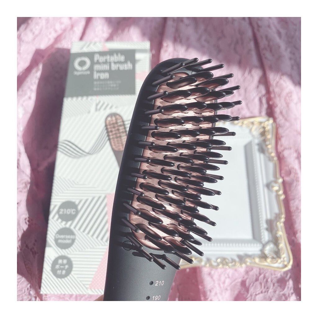 Agetuyaポータブルミニブラシアイロン（ポーチ付き）/ローネジャパン/ヒートブラシを使ったクチコミ（2枚目）