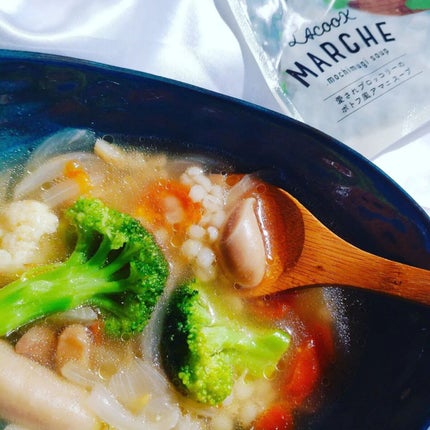 もち麦スープ/ラコックマルシェ/低糖質食品を使ったクチコミ(5枚目)