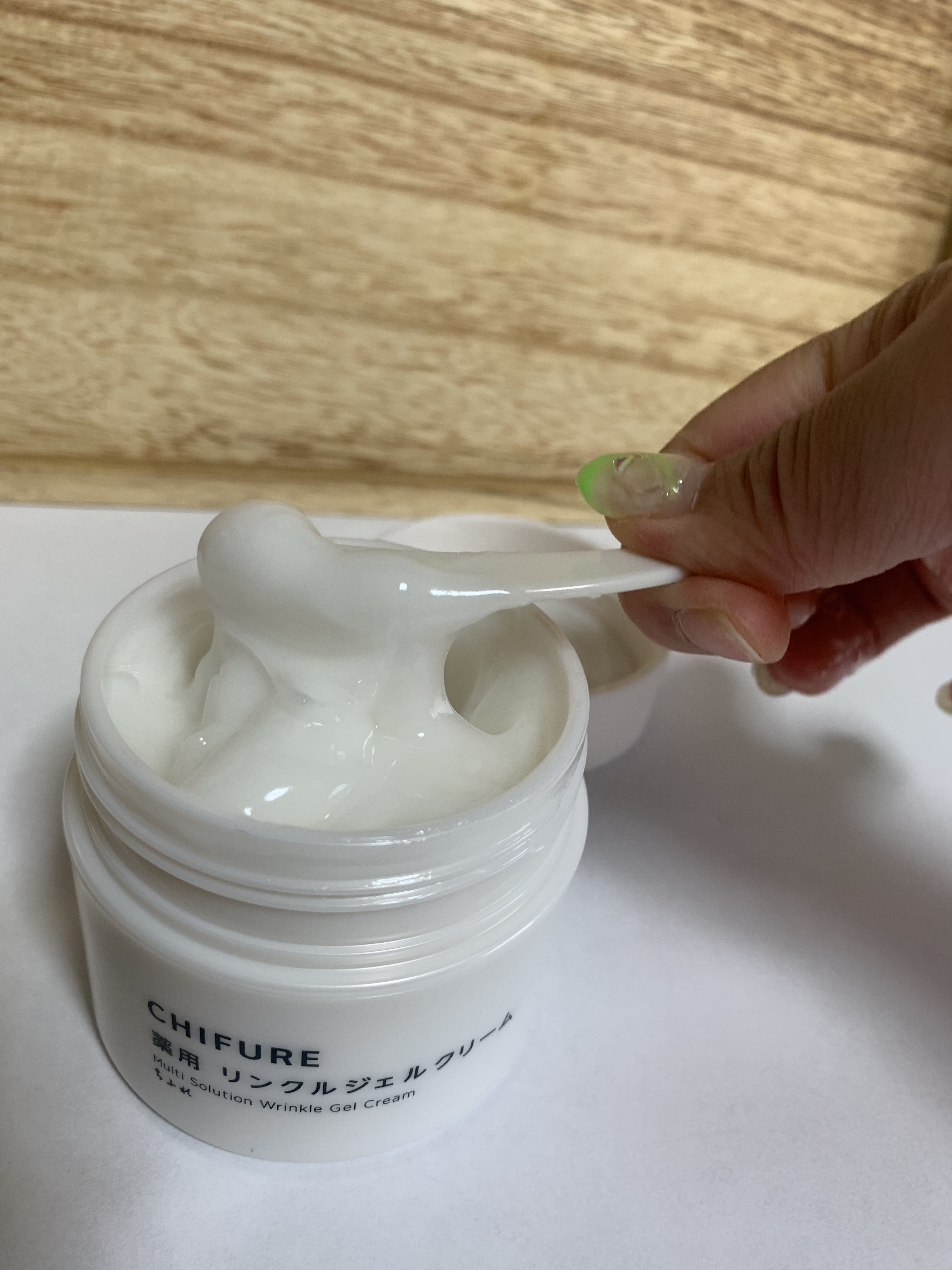 薬用 リンクルジェルクリーム/ちふれ/オールインワン化粧品を使ったクチコミ（3枚目）
