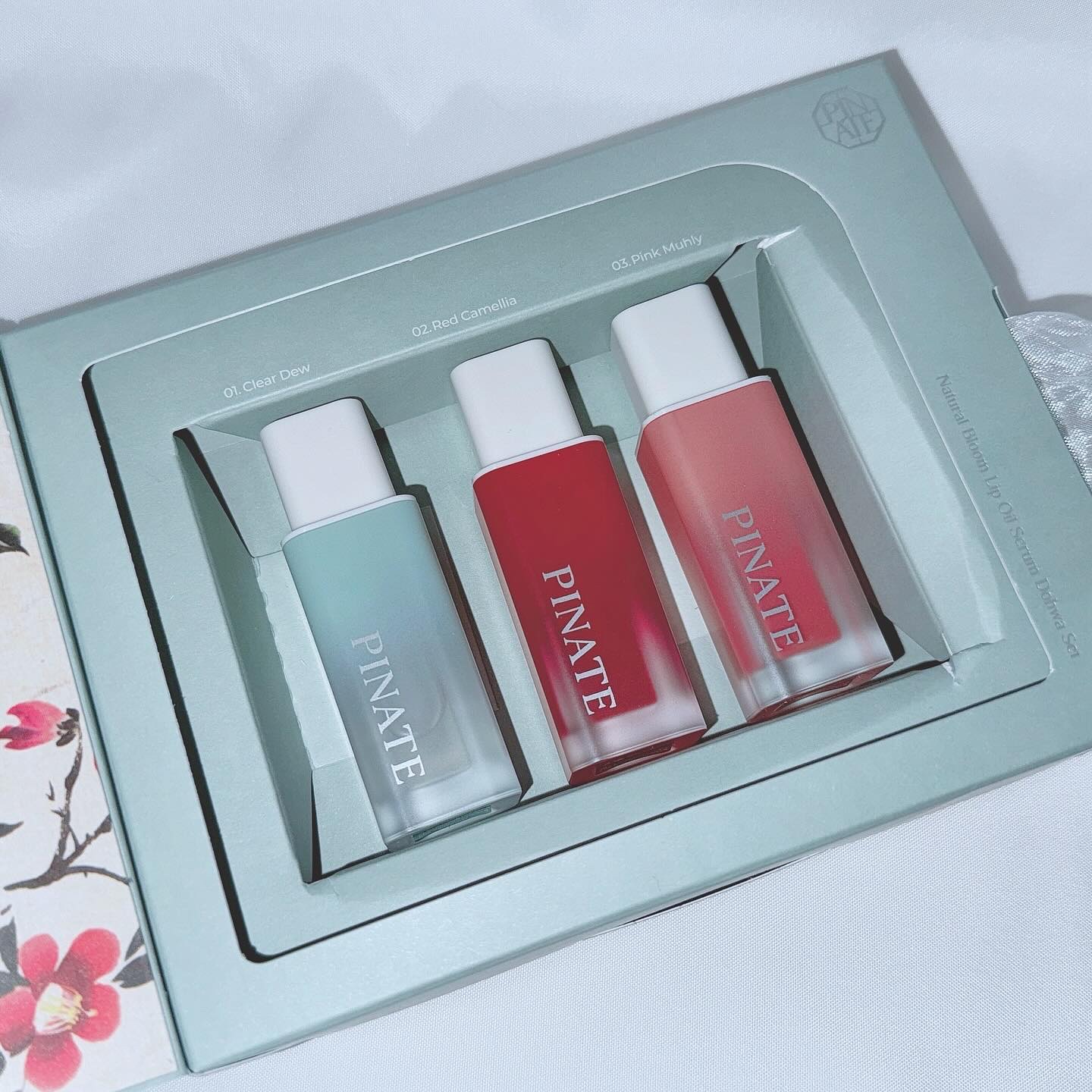 ナチュラルブルームリップオイルセラム 3色セット/PINATE/リップグロスを使ったクチコミ（1枚目）