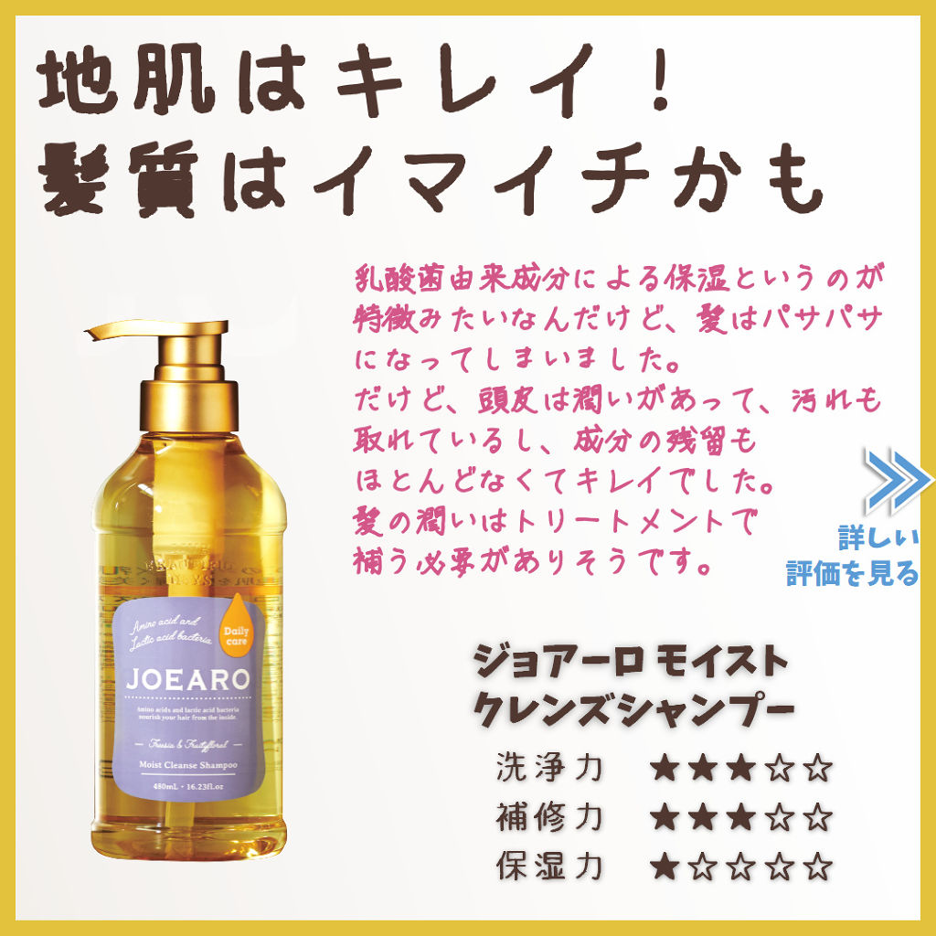 モイストクレンズシャンプー／モイストスリークトリートメント/JOEARO/市販シャンプーを使ったクチコミ（1枚目）