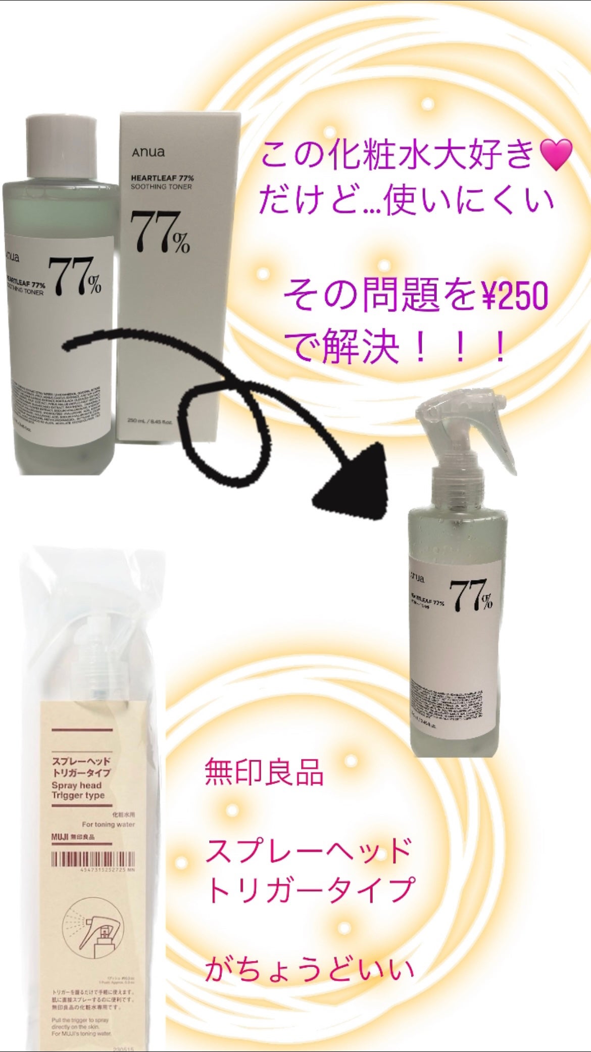 スプレーヘッド・トリガータイプ 化粧水用/無印良品/その他化粧小物を使ったクチコミ(1枚目)