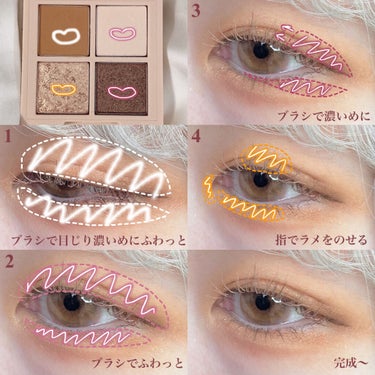 3CE MINI MULTI EYE COLOR PALETTE #ALMOND FUDGE/3CE/アイシャドウパレットを使ったクチコミ（2枚目）