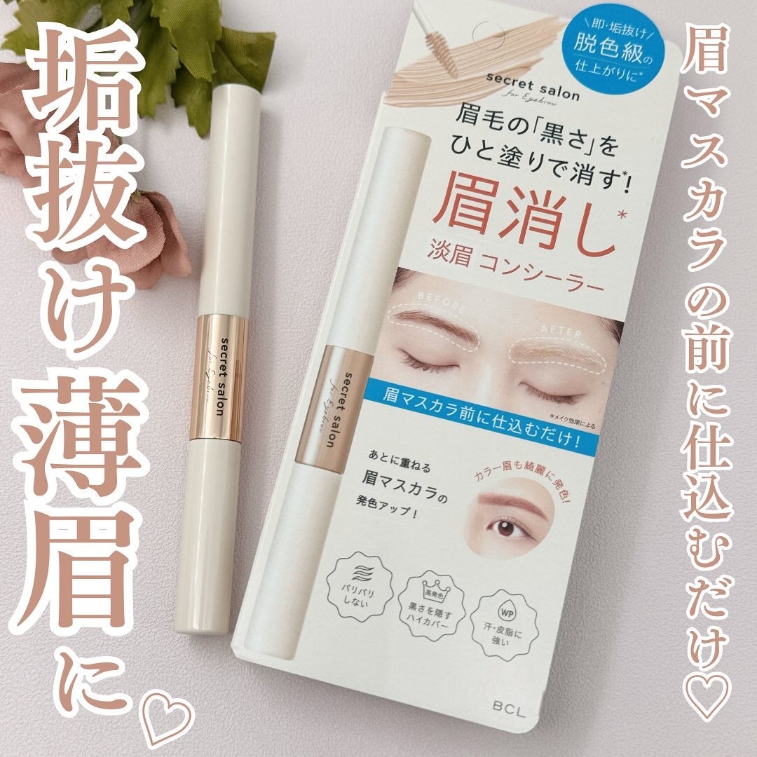 淡眉コンシーラー/シークレットサロン/眉マスカラを使ったクチコミ(1枚目)