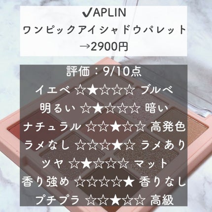 ワンピックアイシャドウパレット/APLIN/アイシャドウパレットを使ったクチコミ(2枚目)