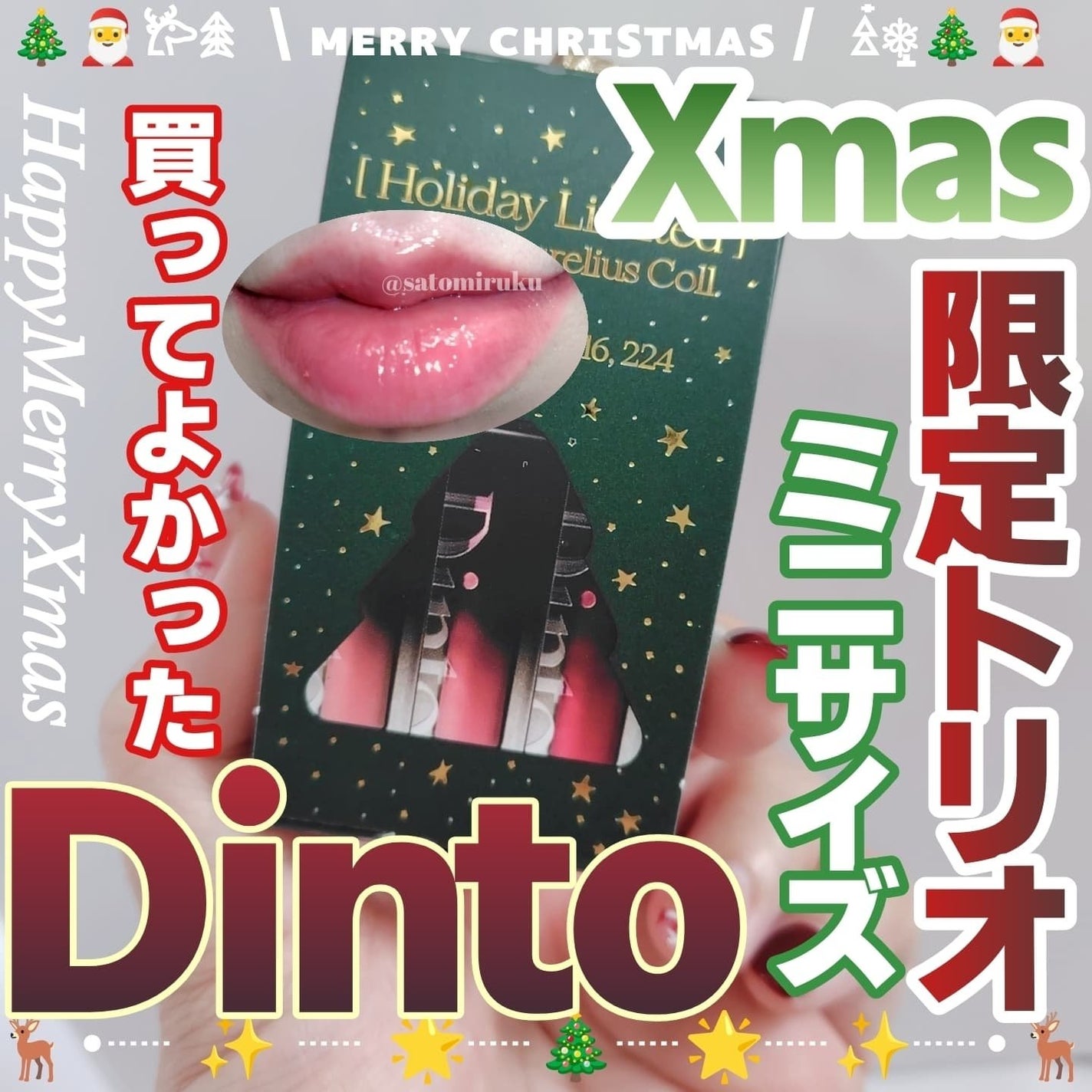 ミニリップトリオブラーグローイリップティント/Dinto/リップティントを使ったクチコミ(1枚目)