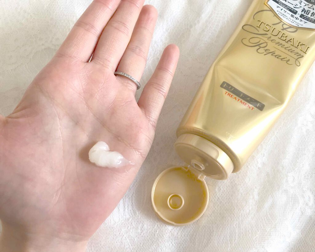 プレミアムリペア ヘアトリートメント/TSUBAKI/洗い流すヘアトリートメントを使ったクチコミ(2枚目)
