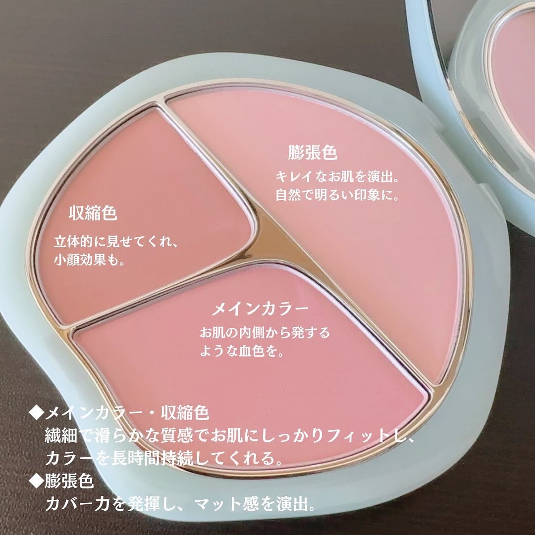 TIMAGE  3色チークパレット/TIMAGE/パウダーチークを使ったクチコミ（2枚目）