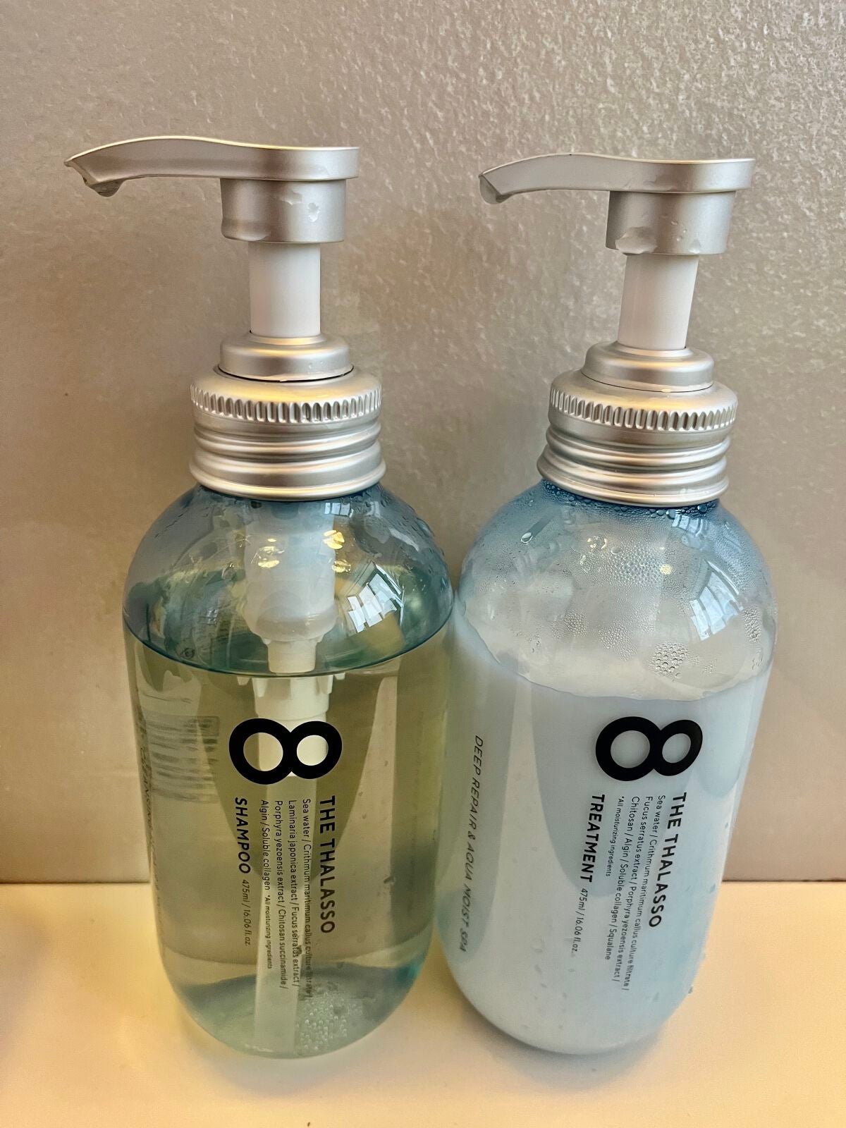 モイストシャンプー&モイストトリートメント ミニプレシャンプー付き スパ限定キット/エイトザタラソ/シャンプー・コンディショナーを使ったクチコミ(2枚目)