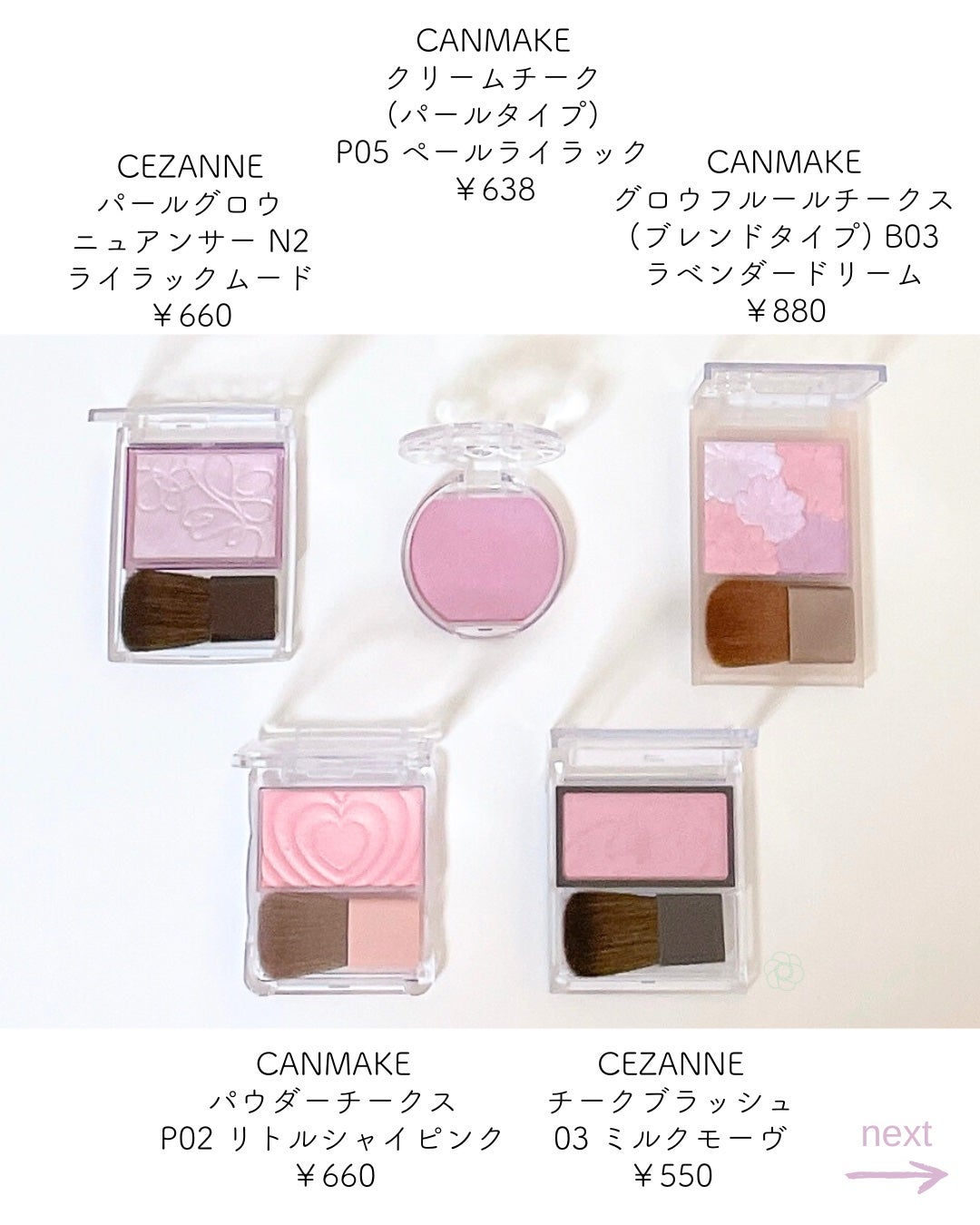 クリームチーク(パールタイプ)/キャンメイク/ジェル・クリームチークを使ったクチコミ(2枚目)