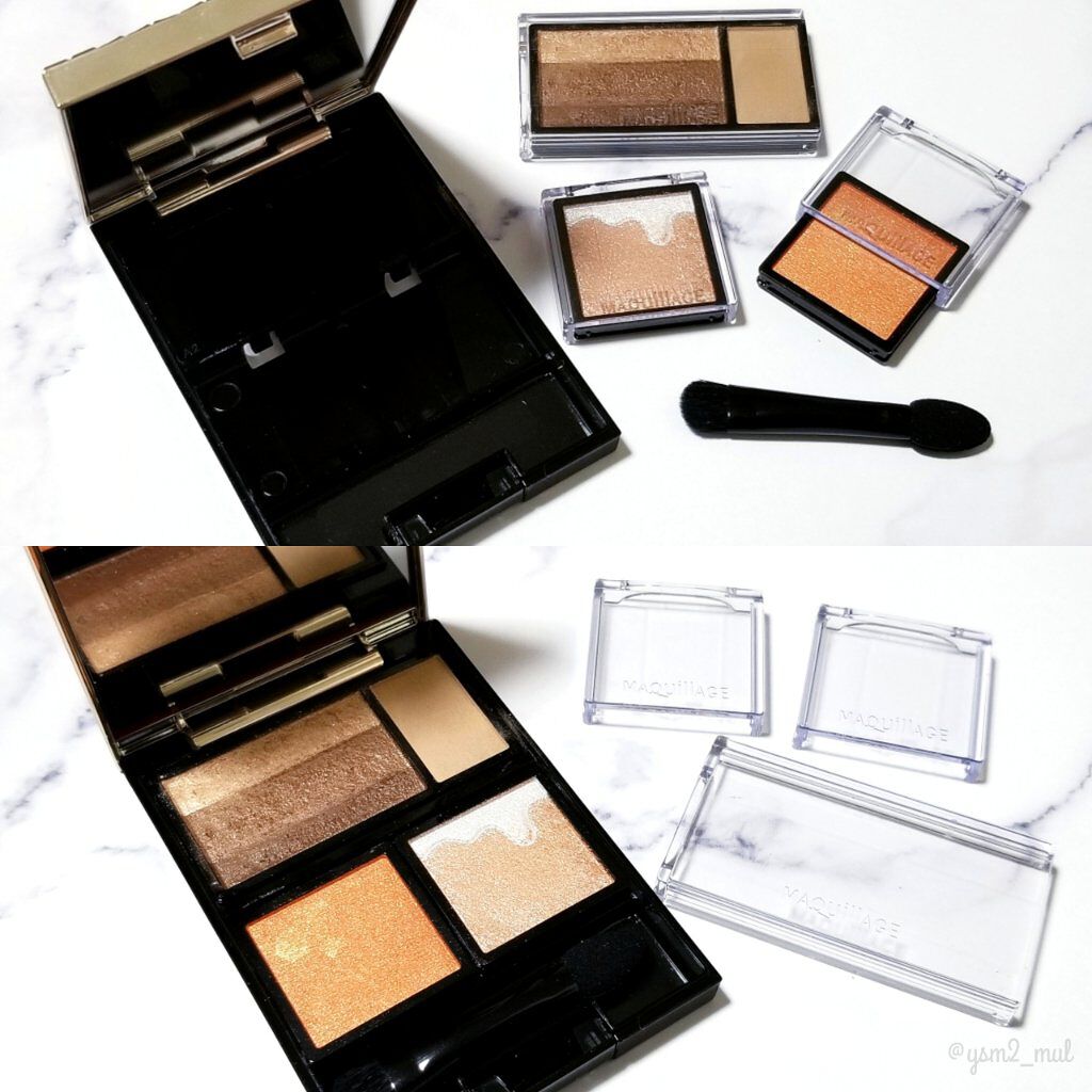 ドラマティックアイカラー (パウダー)/(クリーム)/マキアージュ/アイシャドウパレットを使ったクチコミ(8枚目)