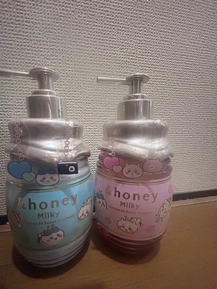 アンドハニー ミルキー プレシャス EXリペア シャンプー&ヘアトリートメント 限定ペアセット/ちいかわ/&honey/市販シャンプーを使ったクチコミ(1枚目)