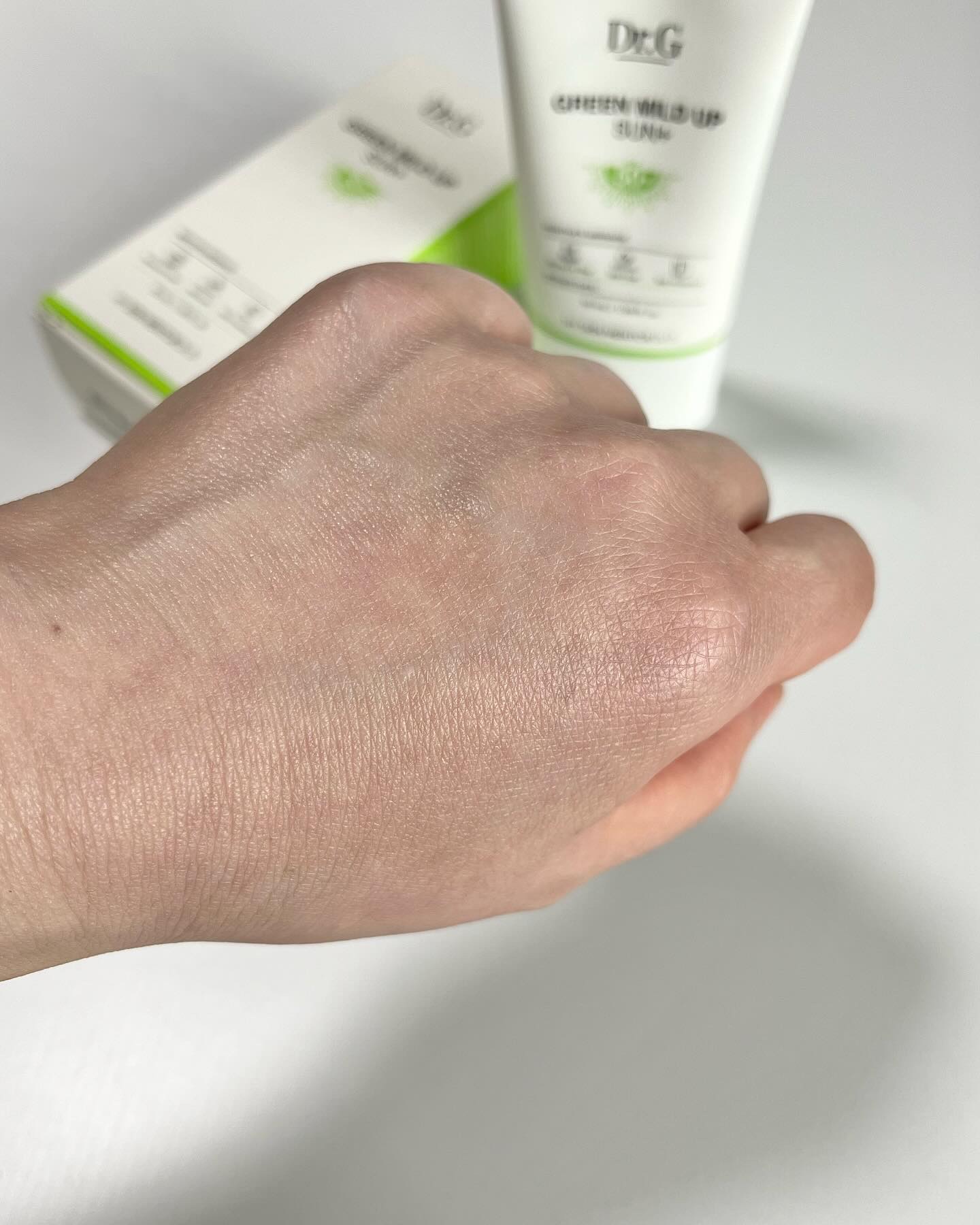 グリーンマイルドアップサンプラス/Dr.G/日焼け止めクリームを使ったクチコミ（3枚目）