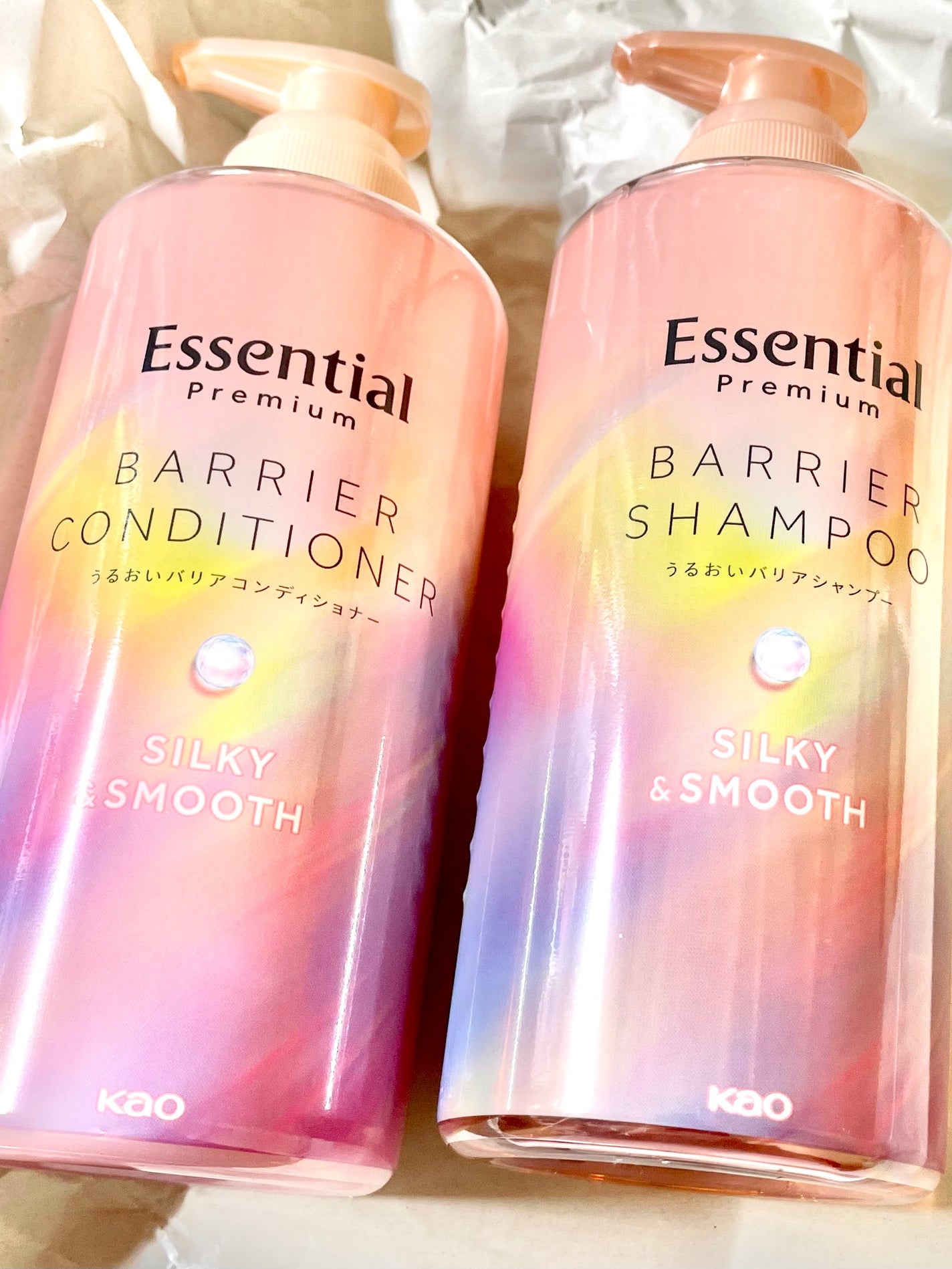 エッセンシャルプレミアム バリアシャンプー・コンディショナー シルキー&スムース/エッセンシャル/市販シャンプーを使ったクチコミ(1枚目)
