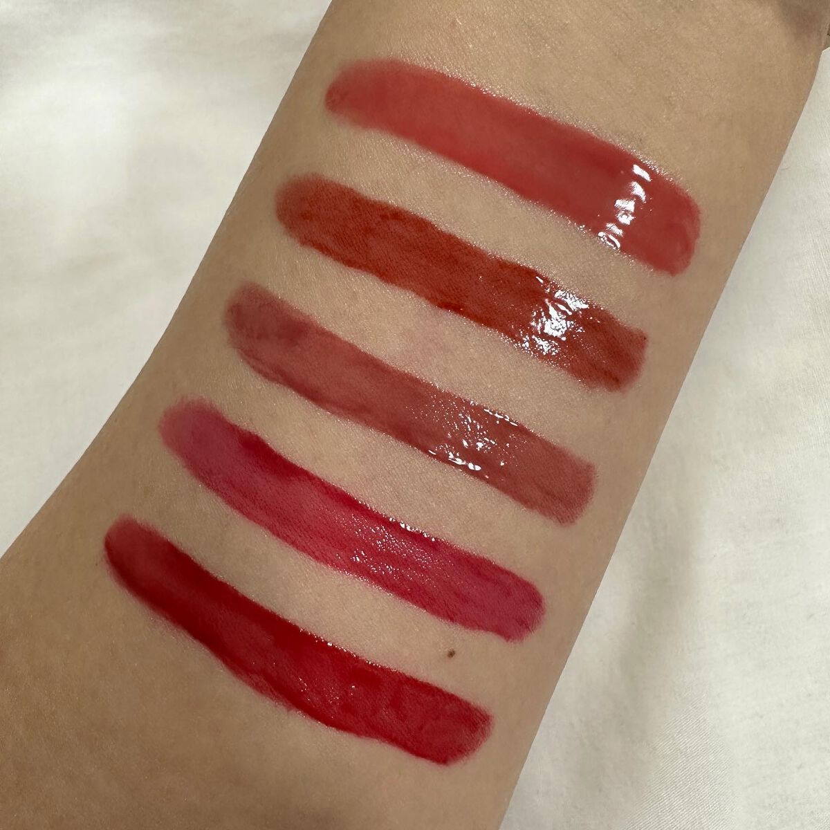 グラッセリップティント 07 プラミー/mude./リップティントを使ったクチコミ（3枚目）