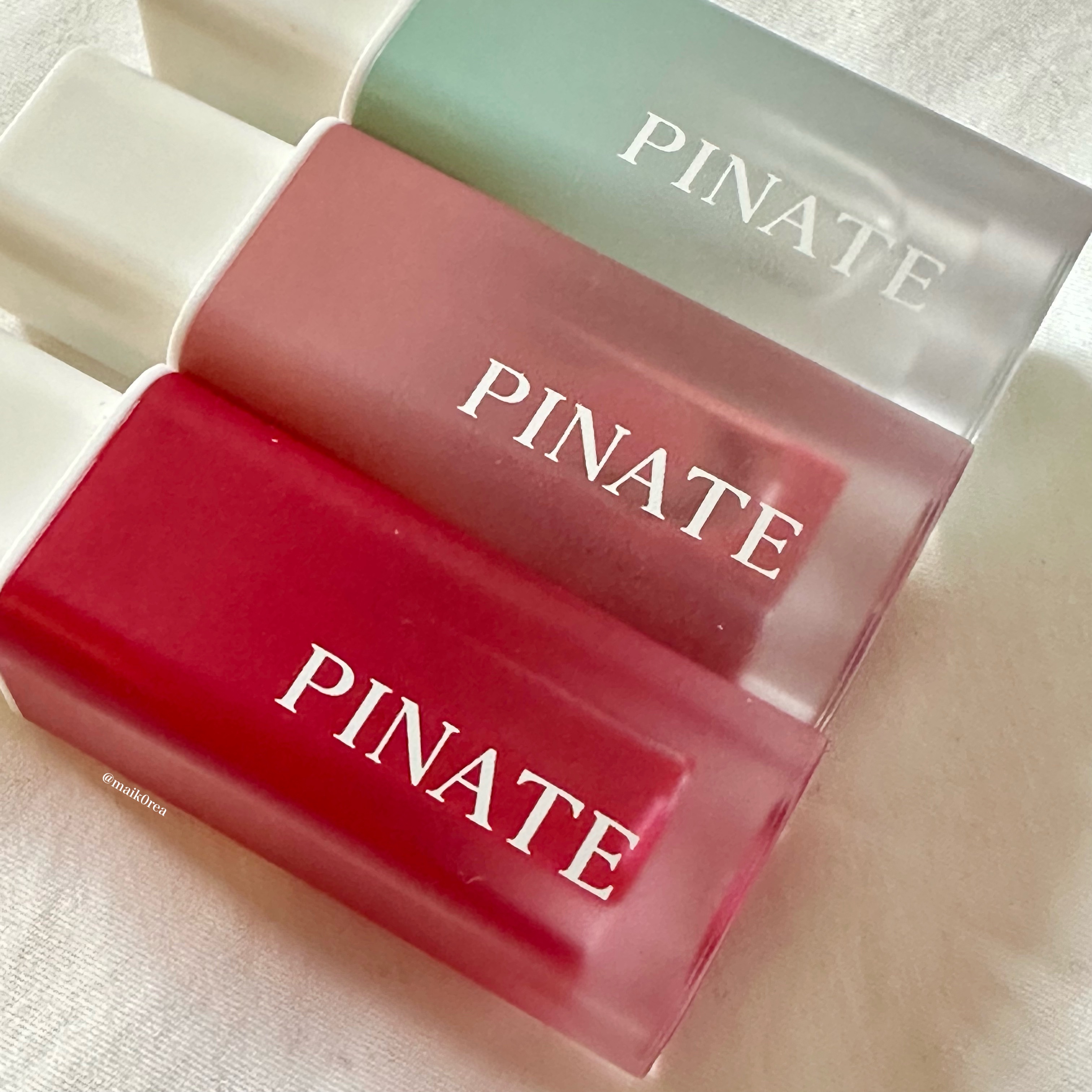 ナチュラルブルームリップオイルセラム 3色セット/PINATE/リップグロスを使ったクチコミ（2枚目）