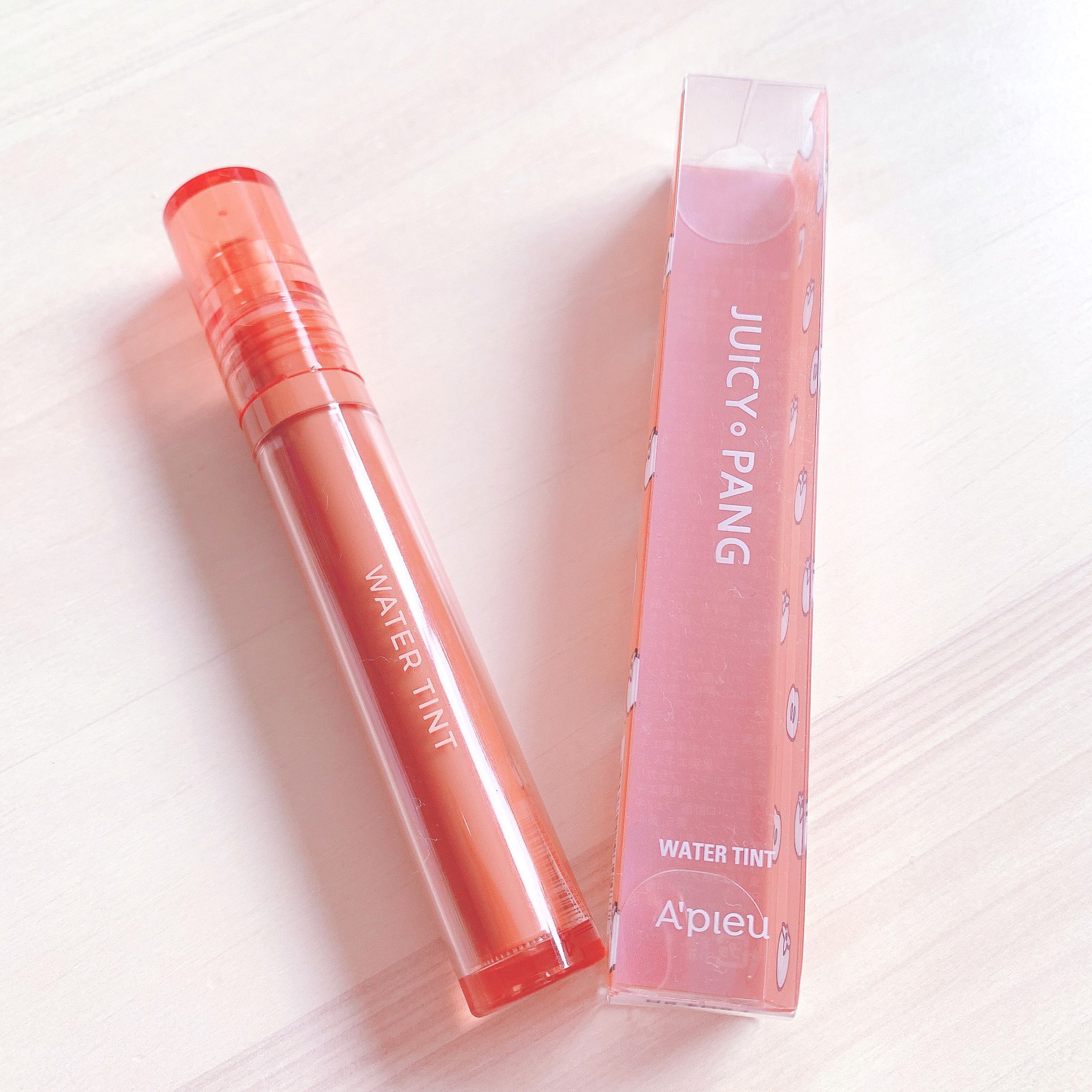 アピュー ジューシーパン ウォーターティント CR01　甘柿/A’pieu/リップティントを使ったクチコミ（1枚目）