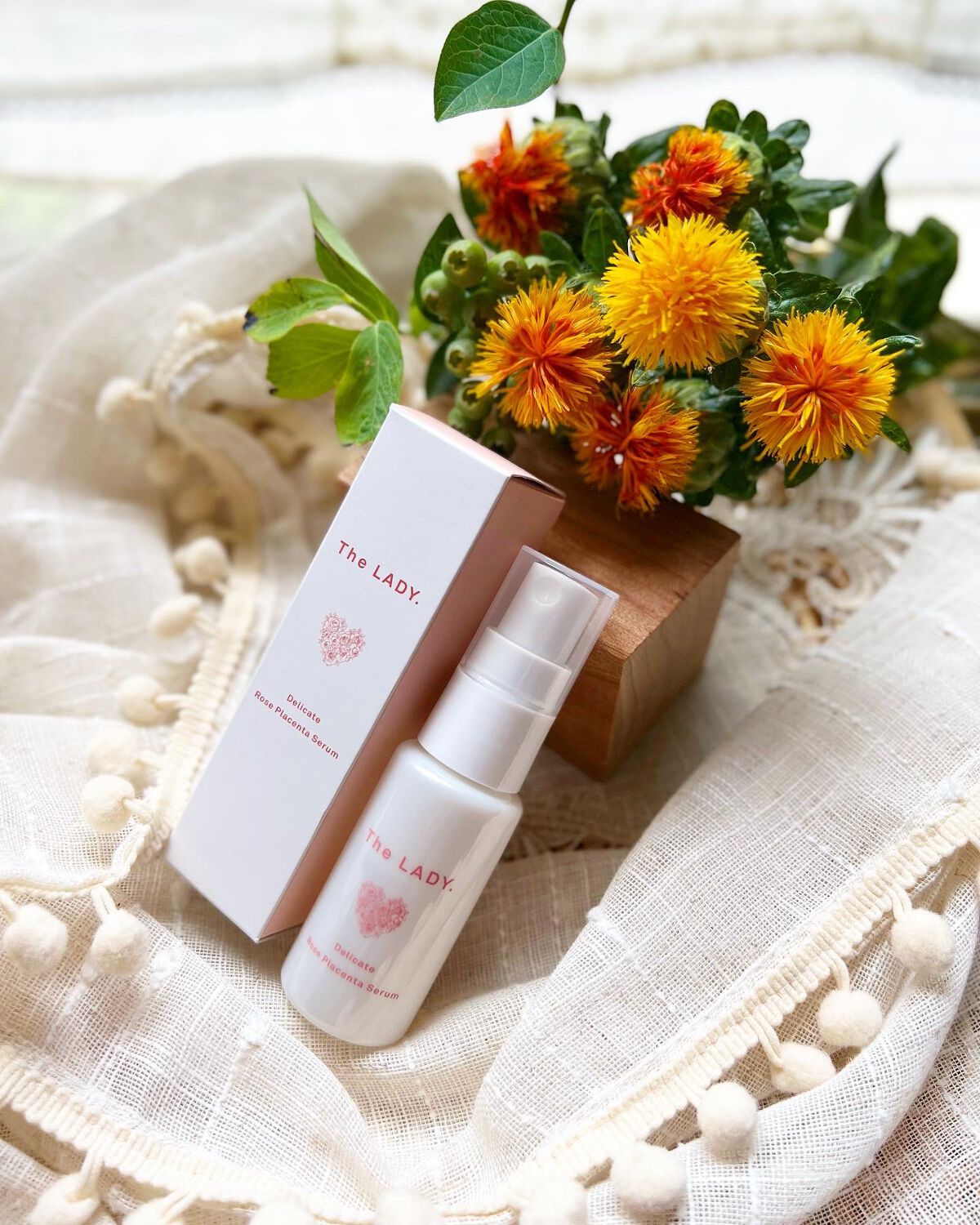 試してみた】デリケート ローズプラセンタ セラム The LADY.のリアルな