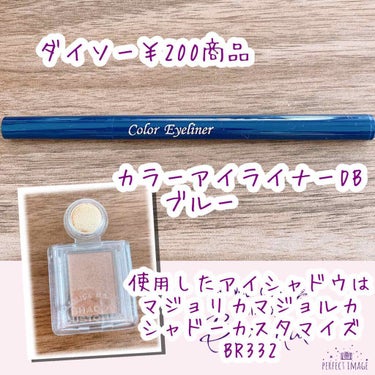 エスポルール カラーアイライナーD/DAISO/リキッドアイライナーを使ったクチコミ（2枚目）