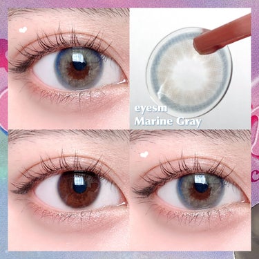 Marine Gray/eyesm/カラーコンタクトレンズを使ったクチコミ（1枚目）