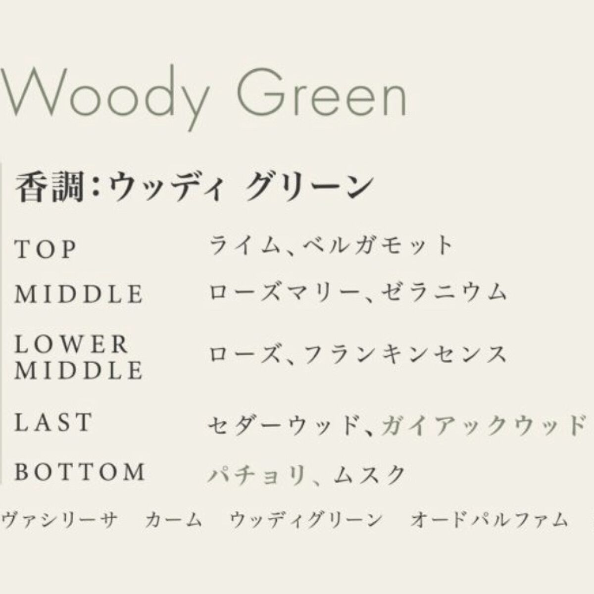 ヴァシリーサ カーム ウッディグリーン オードパルファム/ヴァシリーサ/香水(レディース)を使ったクチコミ（2枚目）