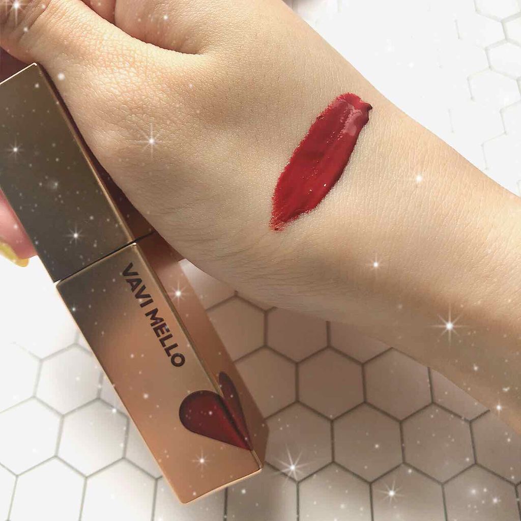ハートウィンドウリップティントベルベットタイプ/VAVI MELLO/口紅を使ったクチコミ（2枚目）