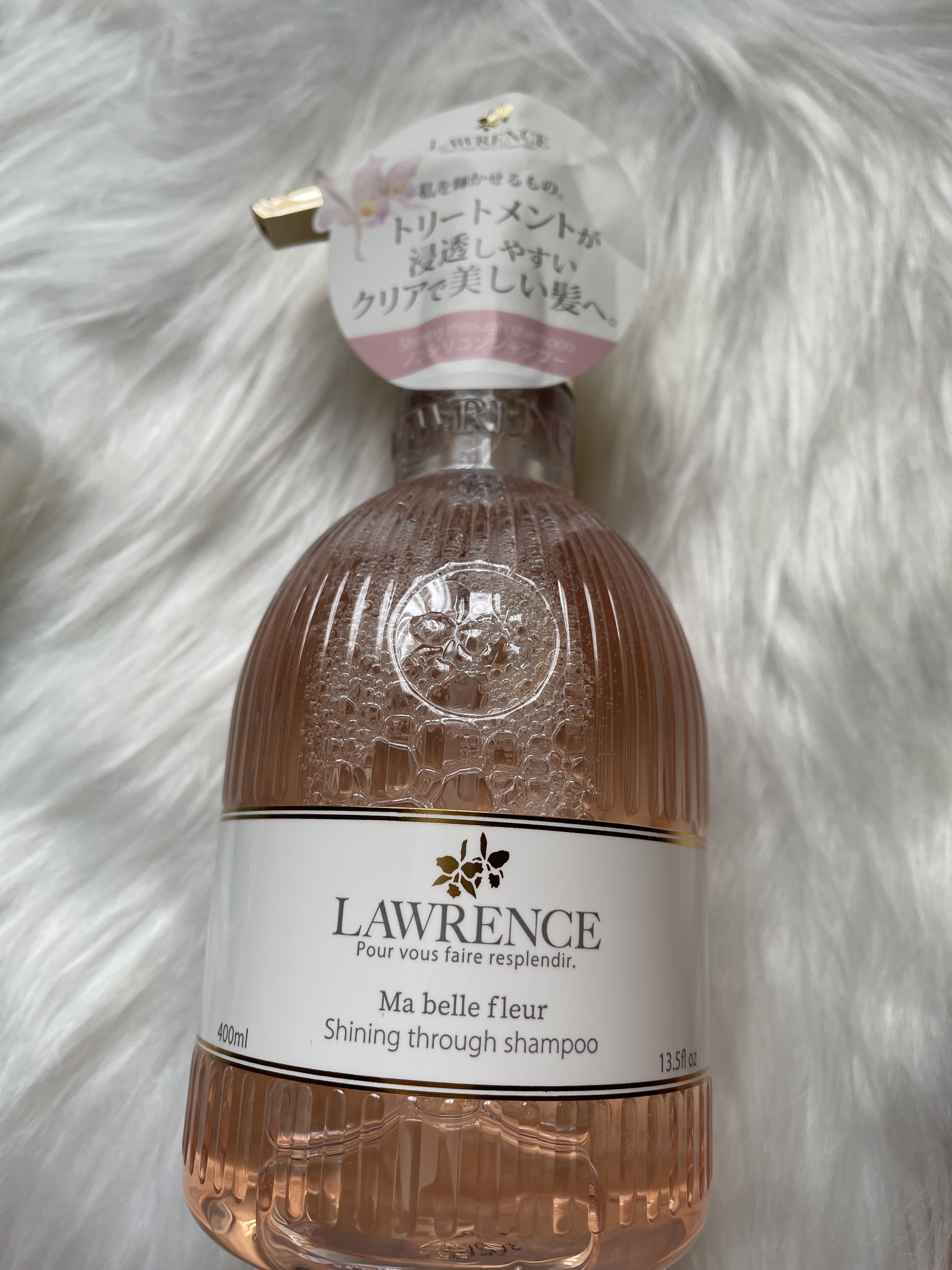 マベルフルール シャイニングスルーシャンプー／トリートメント シャンプー400ml/ロウレンス /市販シャンプーを使ったクチコミ（1枚目）