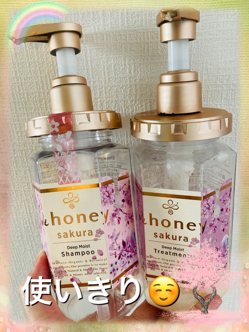 サクラ ディープモイスト シャンプー1.0/ヘアトリートメント2.0/&honey/シャンプー・コンディショナーを使ったクチコミ(1枚目)