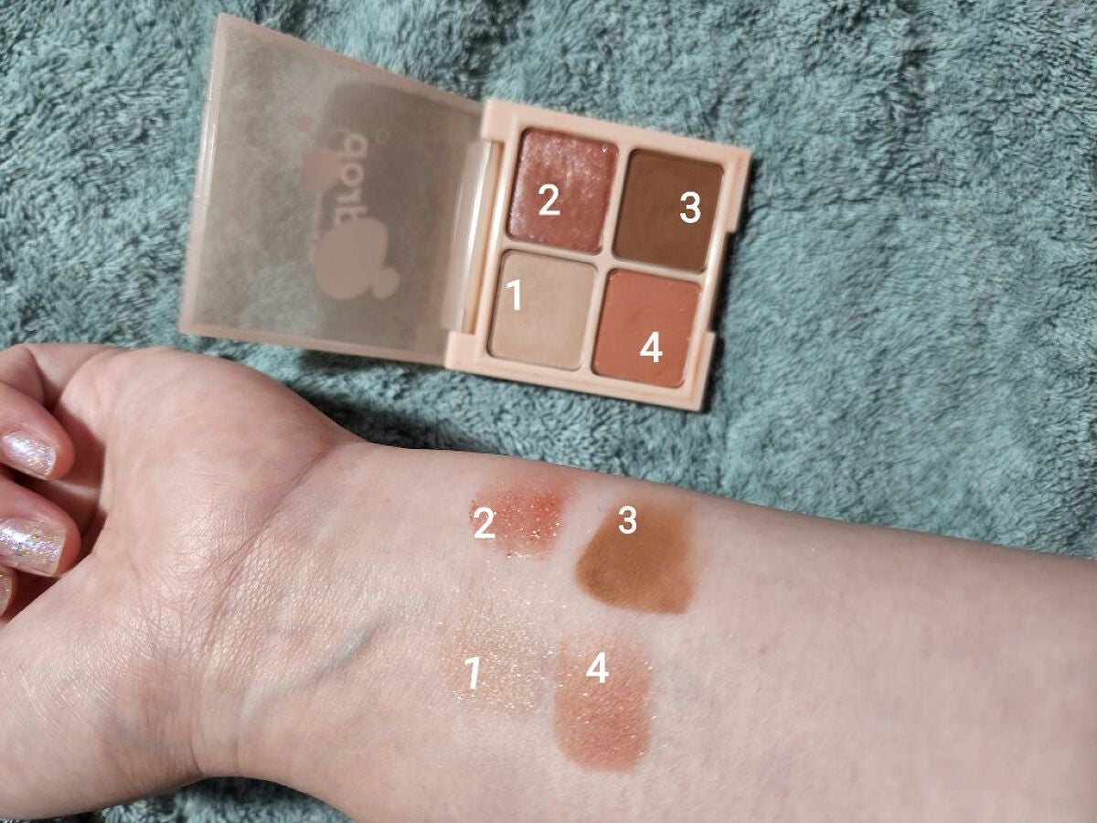 ヌードロップアイシャドウパレット/HOLIKA HOLIKA/アイシャドウパレットを使ったクチコミ(3枚目)