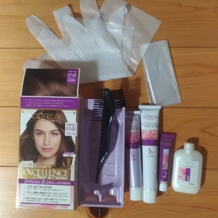 エクセランス R クリームタイプ 6NB やや明るい自然な栗色/ロレアル パリ/ヘアカラーを使ったクチコミ(1枚目)