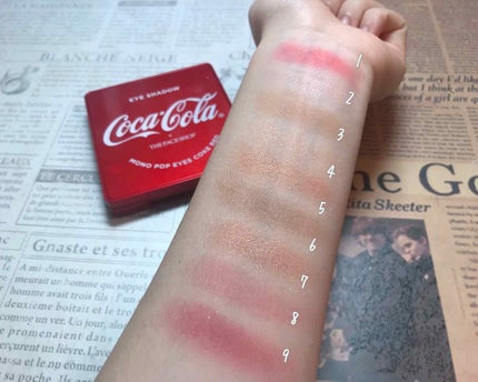 コカコーラ モノ ポップ アイズ/THE FACE SHOP/アイシャドウパレットを使ったクチコミ(4枚目)