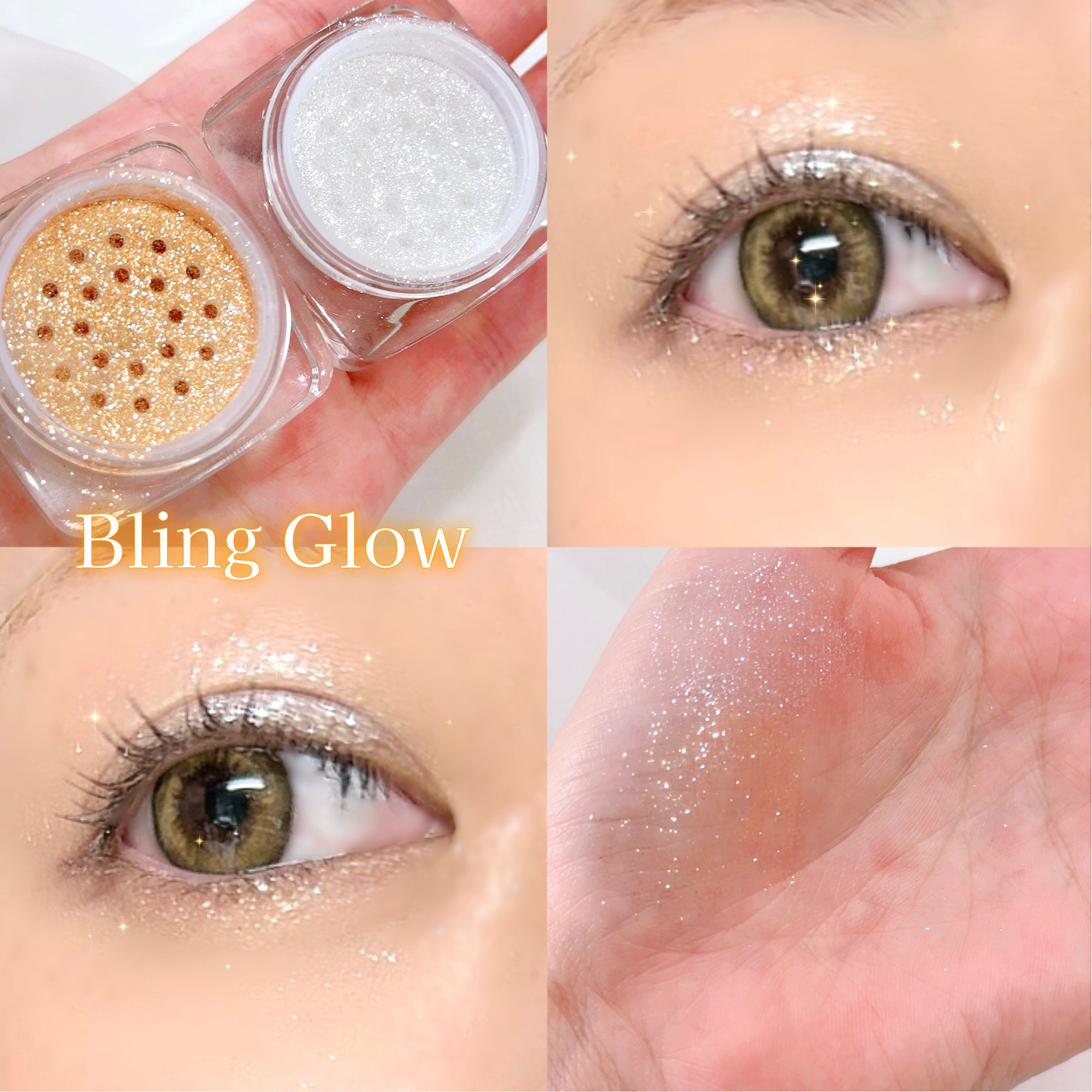 グリッターパウダー/BLING GLOW/パウダーハイライトを使ったクチコミ（1枚目）