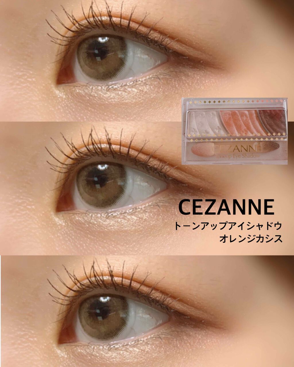 トーンアップアイシャドウ/CEZANNE/アイシャドウパレットを使ったクチコミ（1枚目）