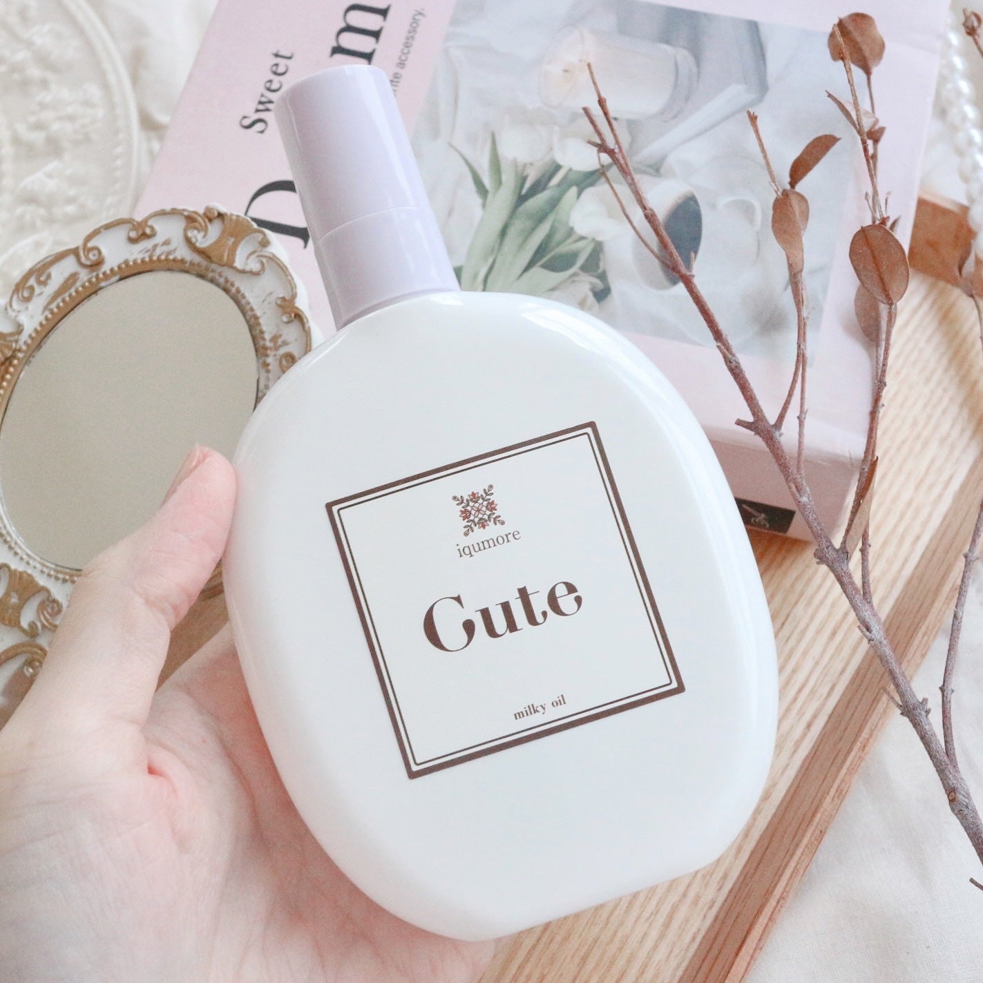 イクモアキュートミルキィオイル/iqumore/ヘアオイルを使ったクチコミ(3枚目)