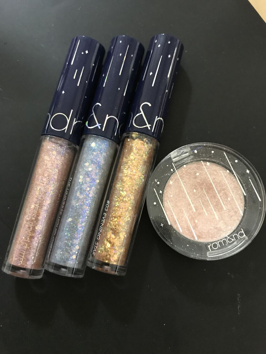 グリッター シャドウ カラー/rom&nd/グリッターを使ったクチコミ（1枚目）