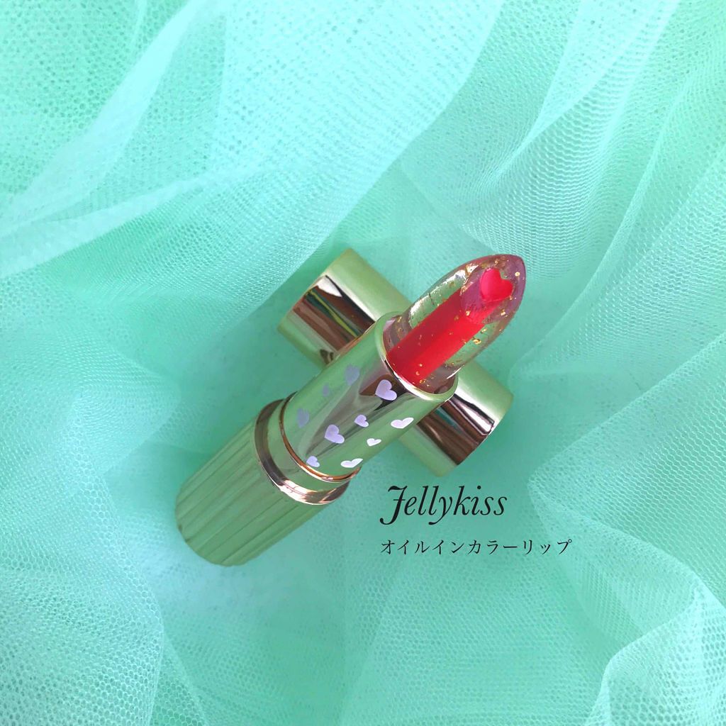 オイルインカラーリップ 01 レッド/JellyKiss/口紅を使ったクチコミ（1枚目）