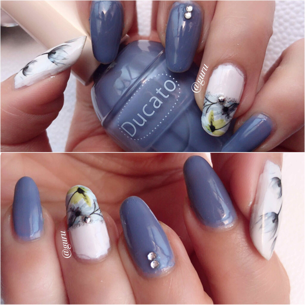 #セルフネイル,#フラワーネイルのネイルデザイン