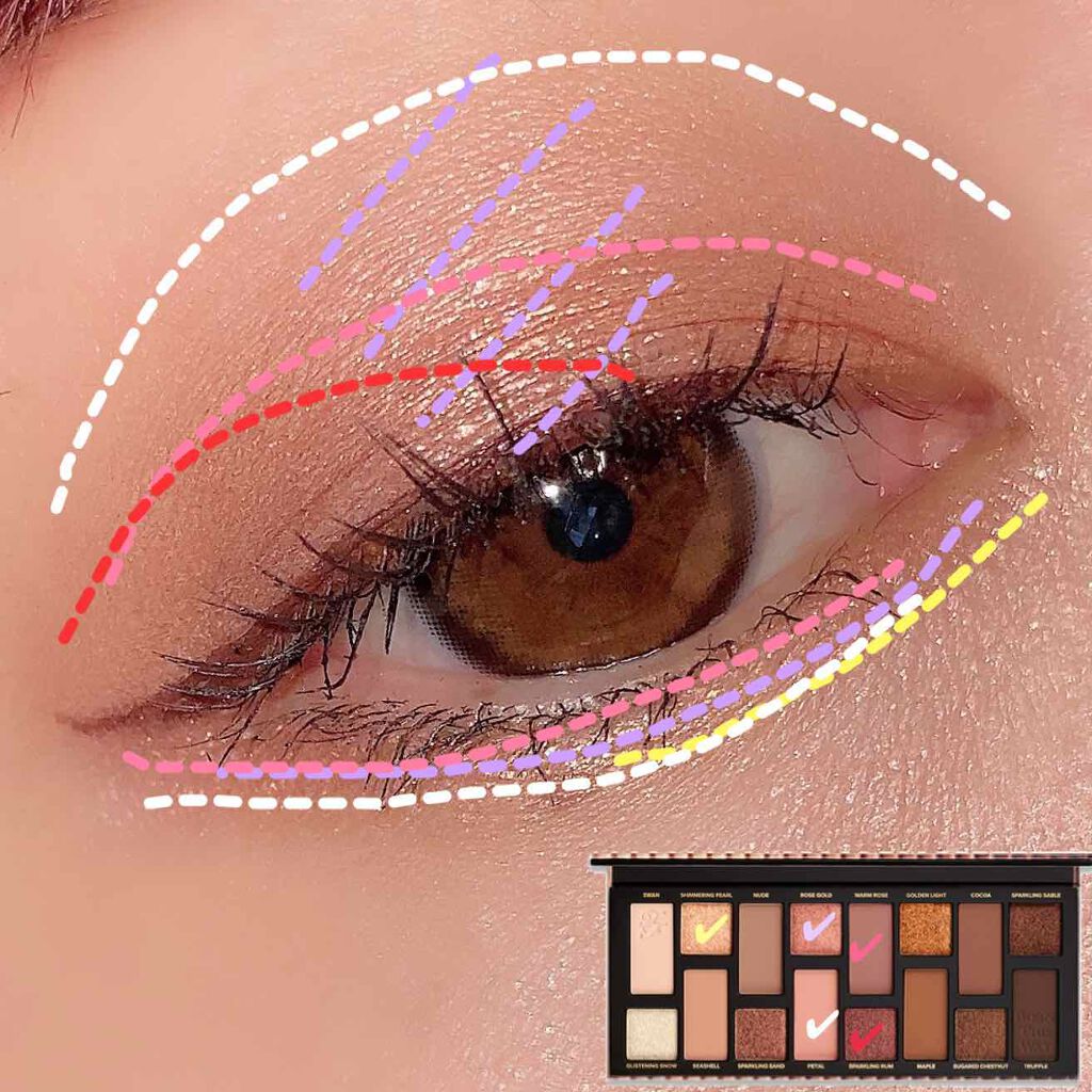 ボーン ディス ウェイ ザ ナチュラル ヌード アイシャドウ パレット/Too Faced/アイシャドウパレットを使ったクチコミ(2枚目)