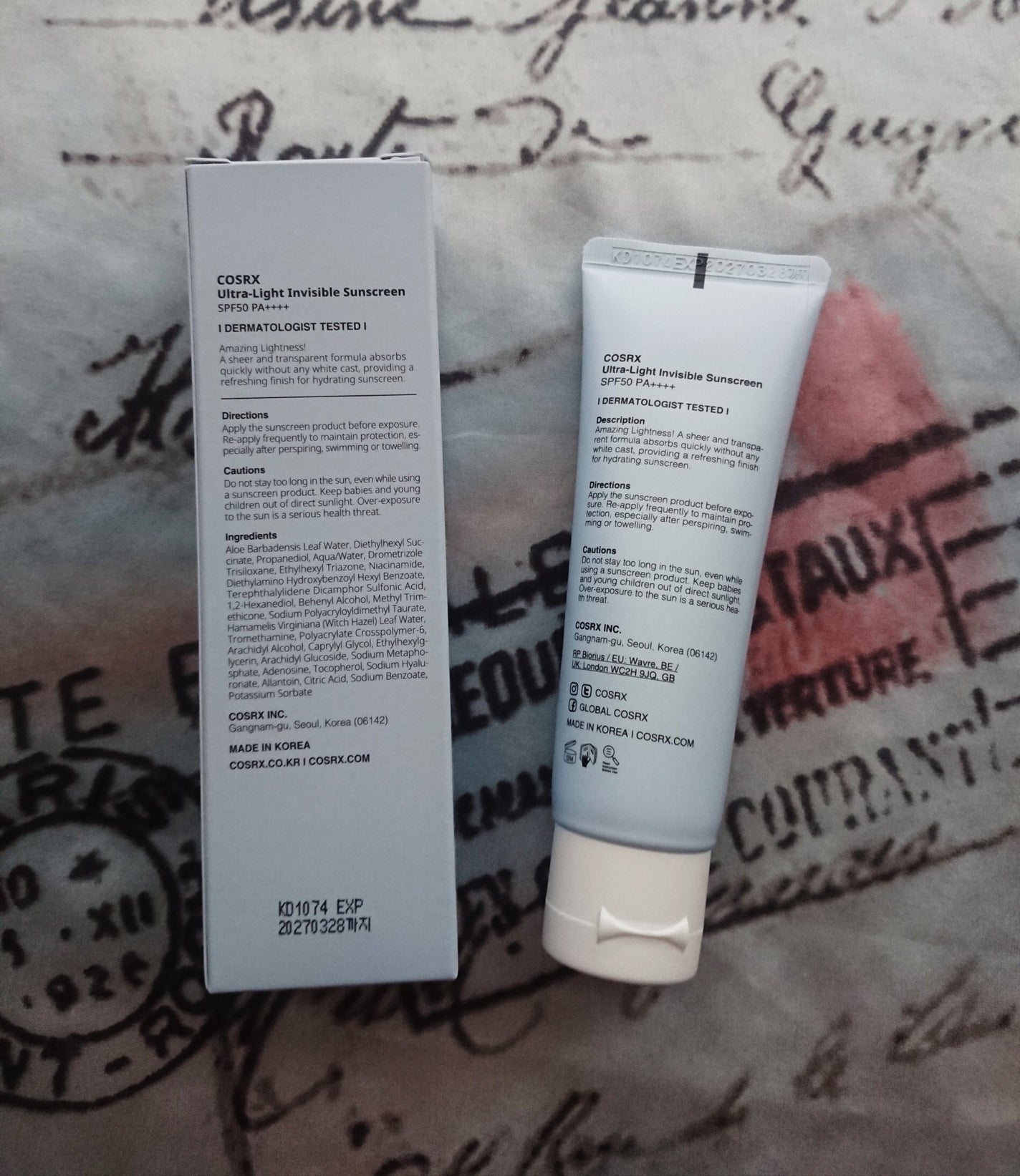 ウルトラライト透明UVクリーム/COSRX/日焼け止めクリームを使ったクチコミ(2枚目)