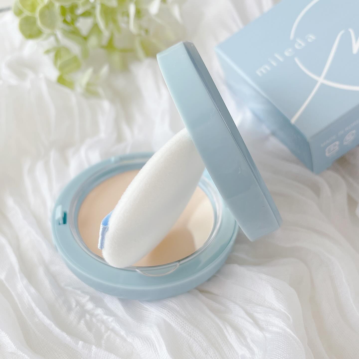 スムースフィットファンデーション ＃01 IVORY/mileda/パウダーファンデーションを使ったクチコミ（3枚目）