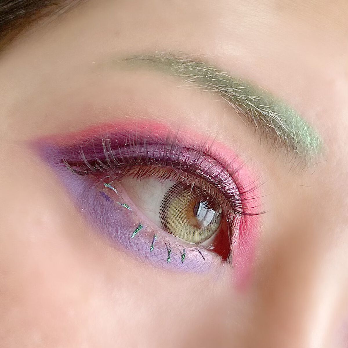 カラーマスカラ/HANDAIYAN/マスカラを使ったクチコミ（2枚目）