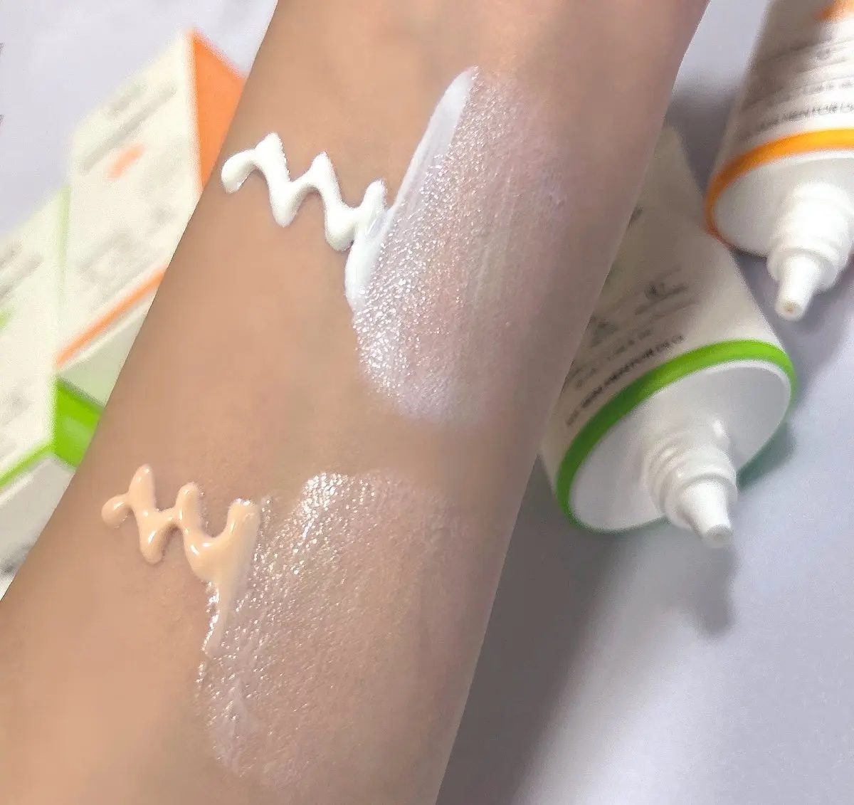 グリーンマイルドアップサンプラス/Dr.G/日焼け止めクリームを使ったクチコミ（2枚目）