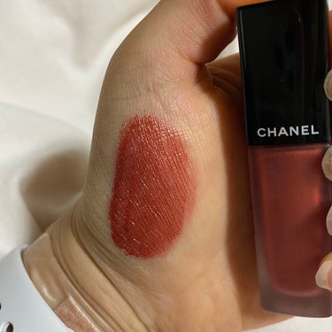 ルージュ アリュール インク 206 メタリック コッパー/CHANEL/口紅を使ったクチコミ（3枚目）