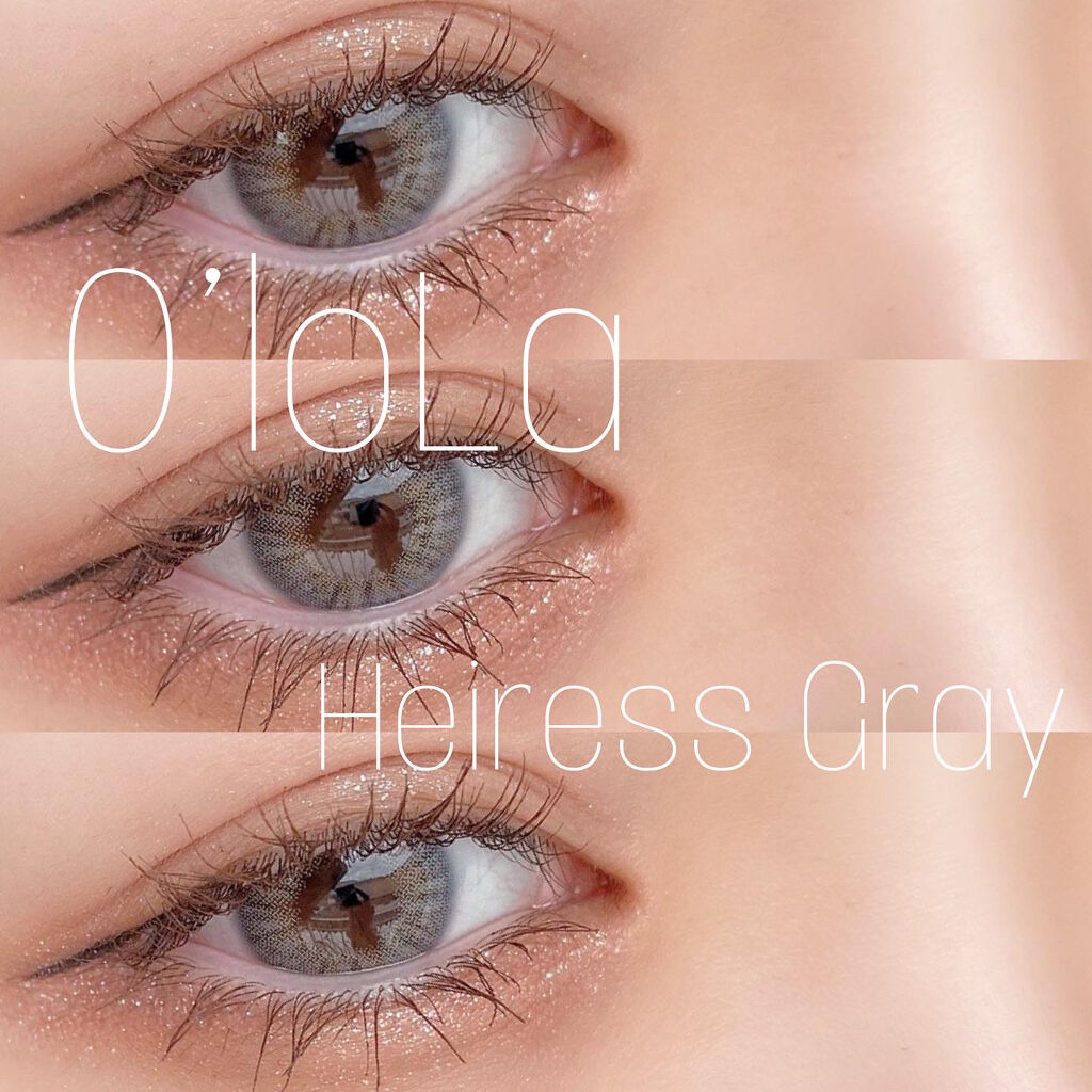 エアリス(Heiress) グレー/OLOLA/カラーコンタクトレンズを使ったクチコミ（1枚目）