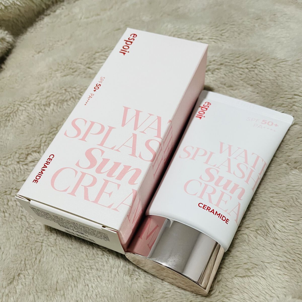 ウォータースプラッシュサンクリーム セラミド/espoir/日焼け止めクリームを使ったクチコミ（2枚目）
