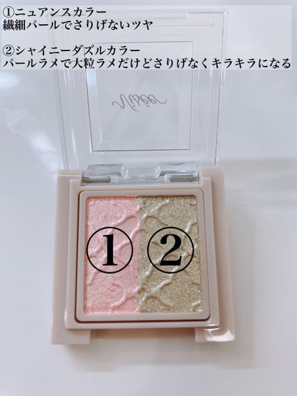 リシェ ダズリング デュオ アイズ/Visée/アイシャドウパレットを使ったクチコミ(2枚目)