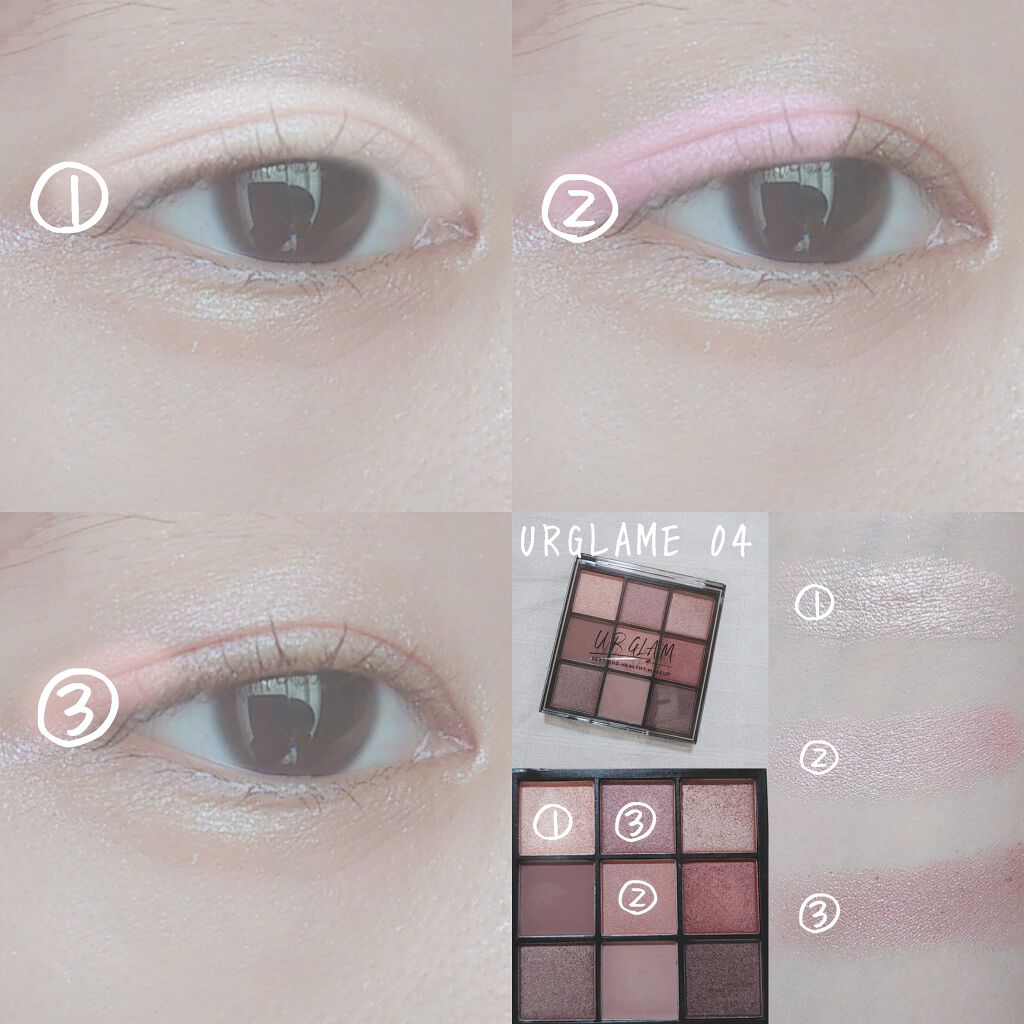 UR GLAM　BLOOMING EYE COLOR PALETTE/U R GLAM/アイシャドウパレットを使ったクチコミ（2枚目）