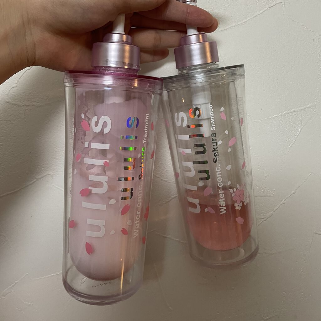 ウォーターコンク モイスト シャンプー（桜ver.)/ヘアトリートメント(桜ver.)/ululis/市販シャンプーを使ったクチコミ（2枚目）