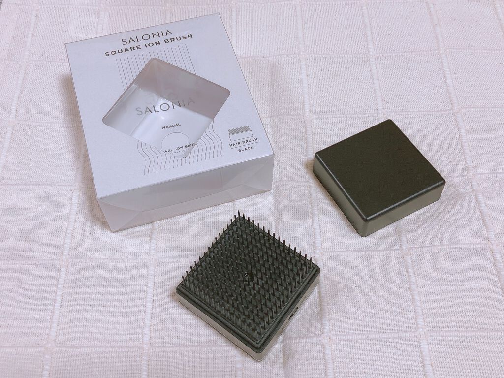スクエアイオンブラシ ブラック/SALONIA/ヘアブラシを使ったクチコミ（1枚目）