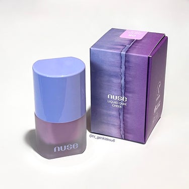 nuse リキッドケアチークのクチコミ「nuseの水分艶チーク🩵💜

nuse / Liquid Care Cheek 
06 muh.....」（1枚目）